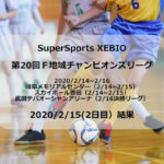 SuperSports XEBIO 第20回F地域チャンピオンズリーグ2020/2/15(2日目)結果
