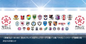 【2020なでしこリーグ１部／２部／チャレンジリーグ】開幕日程決定のお知らせ